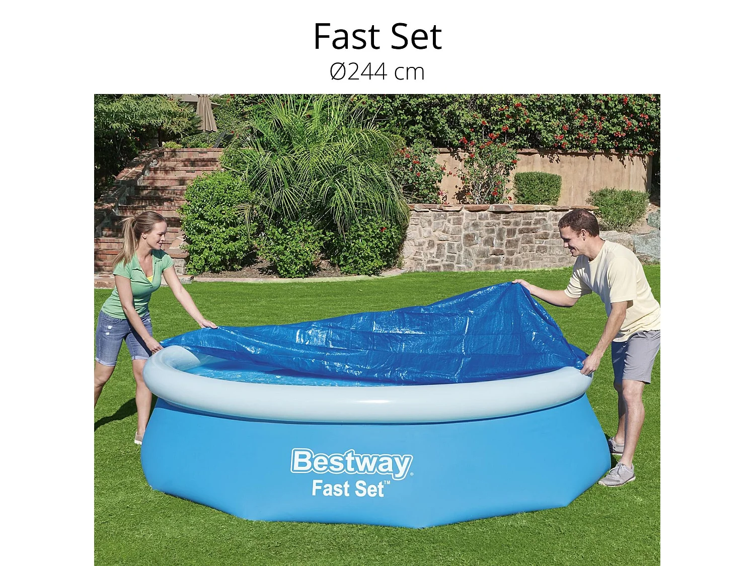 Bâche Hivernage pour Piscine Hors-sol Bestway Ø244 cm Ronde