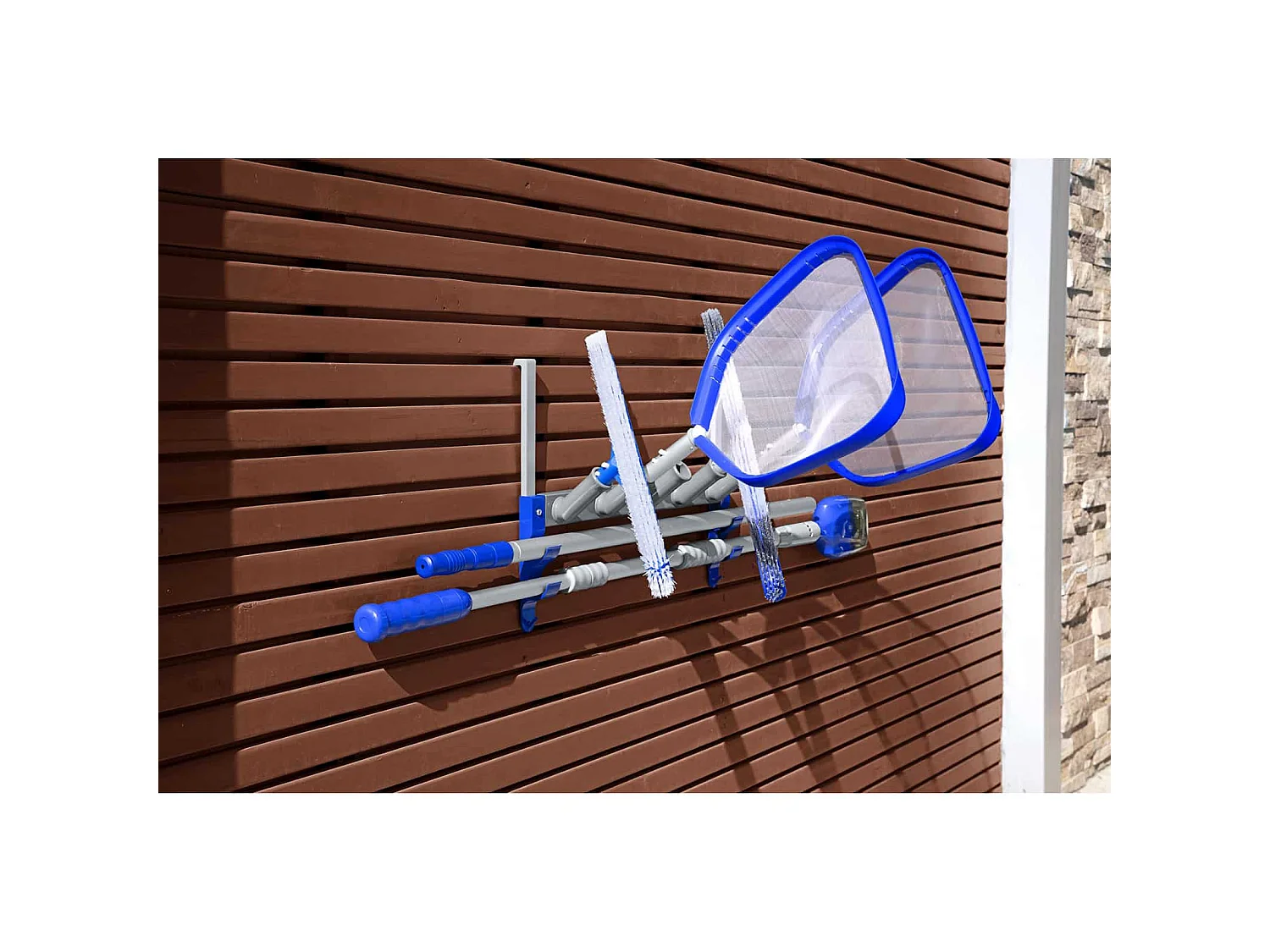 Organizer di Accessori per Piscina Bestway StorePro 57x18,2x42 per 5 Accessori e 2 Aste