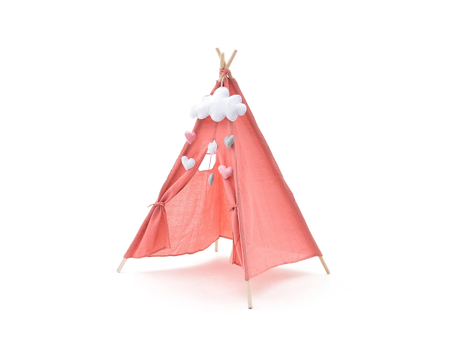 Tipi d'Enfant Montessori Robincool Kalpana 80x80x110 cm Pliable Usage Intérieur et Extérieur Fabriqué en Tissu Rose