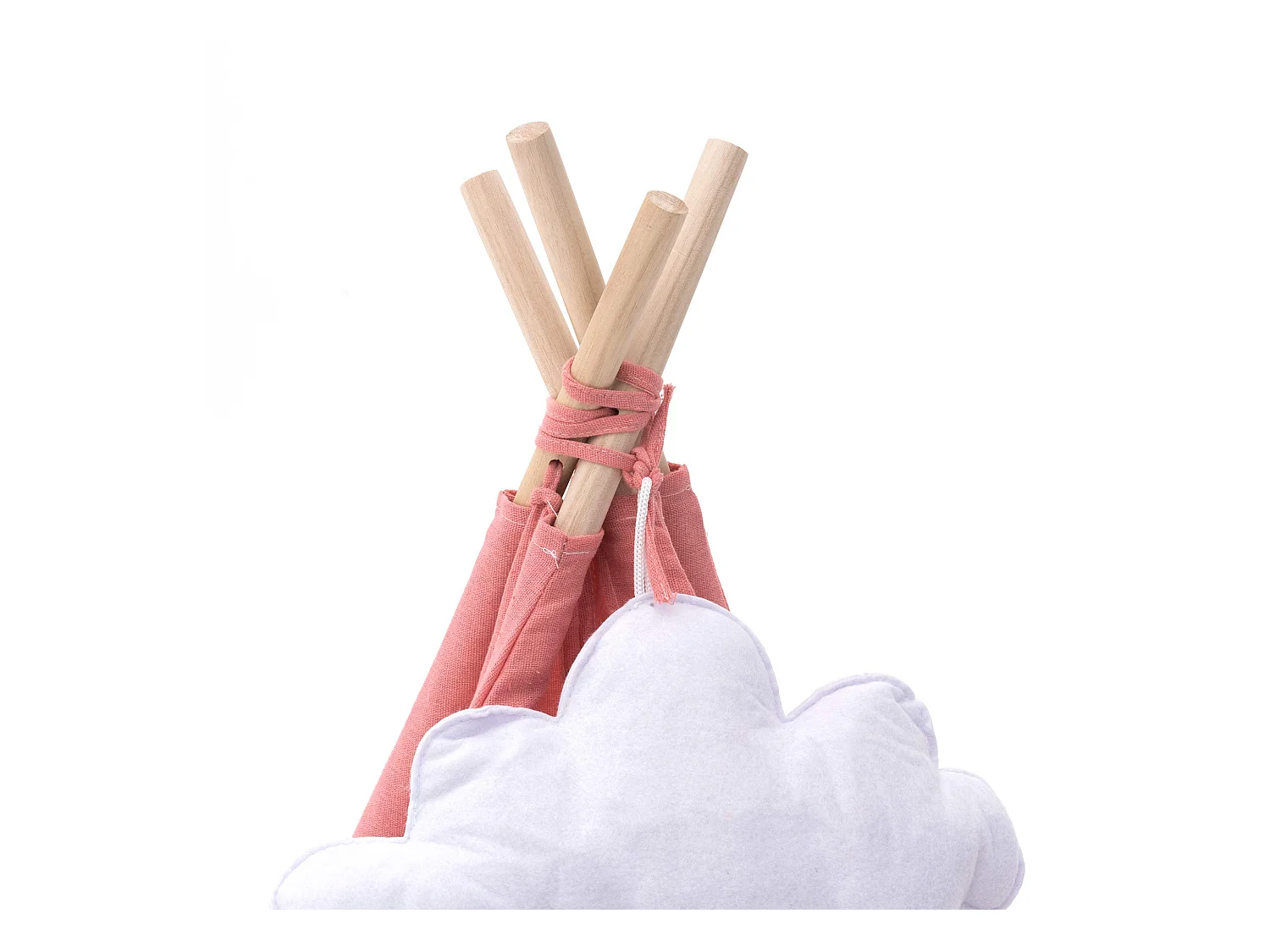 Tipi Infantil Montessori Robincool Kalpana 80x80x110 cm Plegable Uso Interior y Exterior Fabricado en Tela Rosa