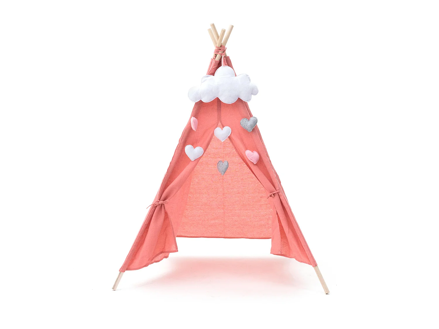 Tipi Infantil Montessori Robincool Kalpana 80x80x110 cm Plegable Uso Interior y Exterior Fabricado en Tela Rosa