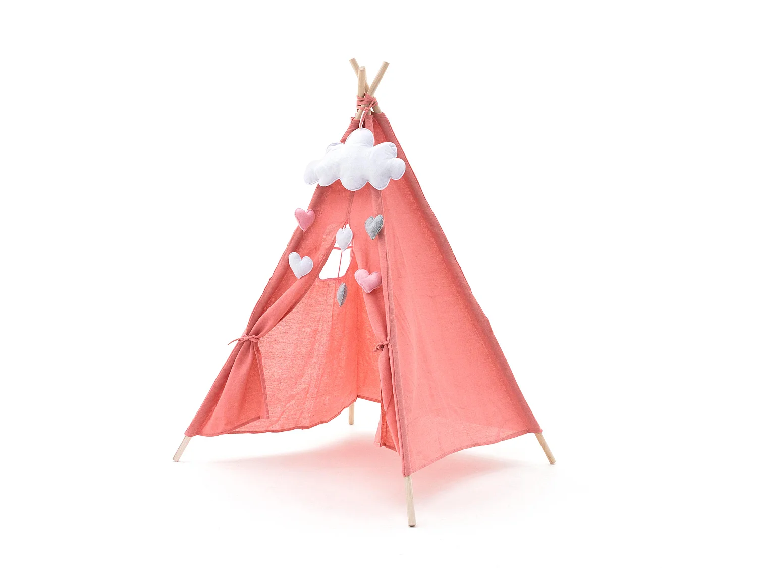 Tipi d'Enfant Montessori Robincool Kalpana 80x80x110 cm Pliable Usage Intérieur et Extérieur Fabriqué en Tissu Rose