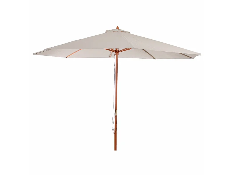 Parasol de jardin Ø bois marron 300 x 300 x 258 cm 04_0003823
