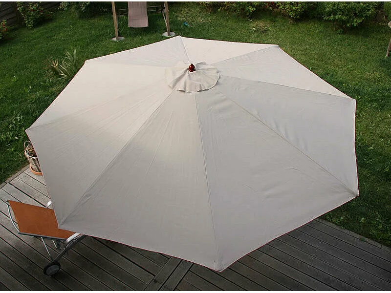 Parasol de jardin Ø bois marron 300 x 300 x 258 cm 04_0003823