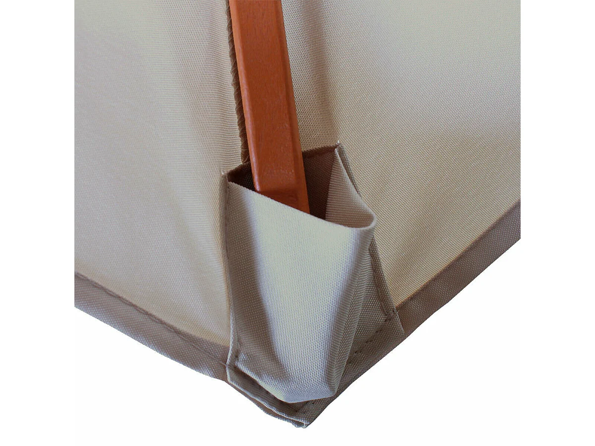 Parasol de jardin Ø bois marron 300 x 300 x 258 cm 04_0003823