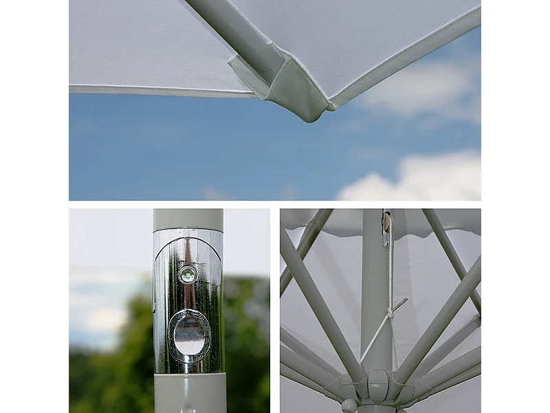 Parasol de jardin Ø aluminium 300 x 300 x 242 cm 04_0003884