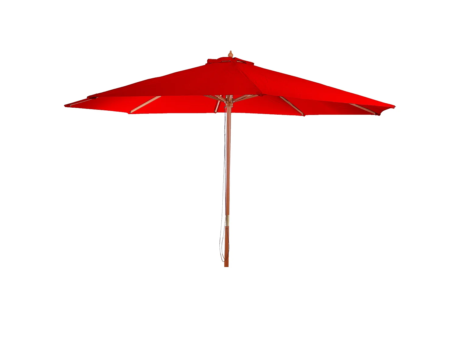 Parasol de jardin Ø bois marron 350 x 350 x 262 cm 04_0003822