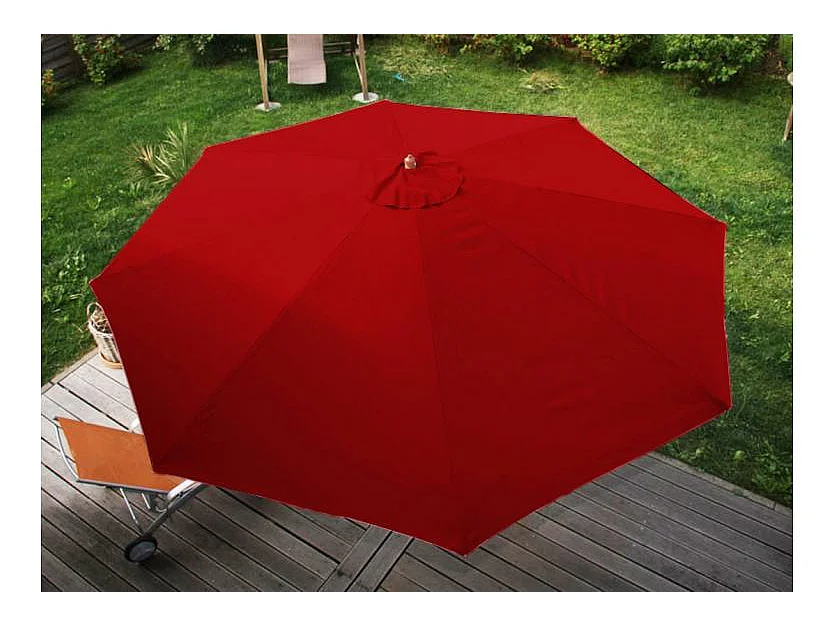 Parasol de jardin Ø bois marron 350 x 350 x 262 cm 04_0003822