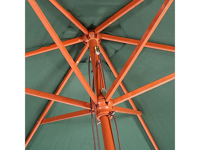Parasol de jardin Ø bois marron 300 x 300 x 258 cm 04_0003824