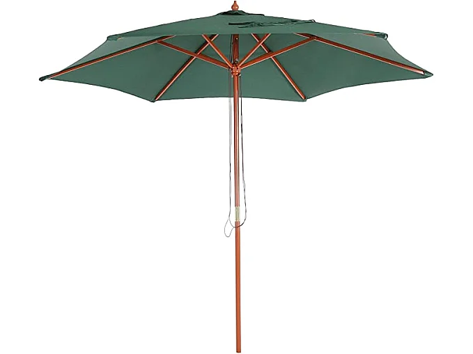 Parasol de jardin Ø bois marron 300 x 300 x 258 cm 04_0003824