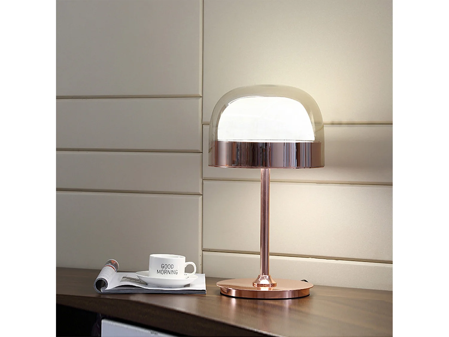 Lampe de Table Raychel Or Rose Ø24x43 cm