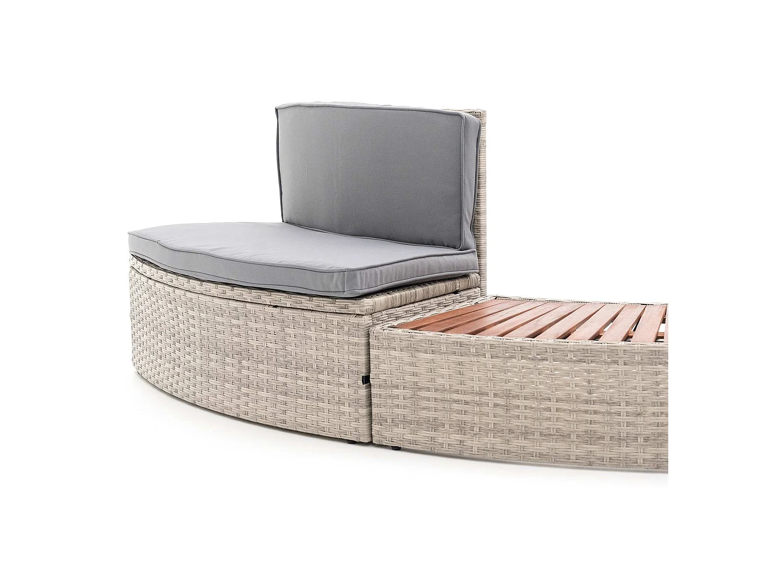 Revêtement Spa Hydromassage K2O Half Surround 180 289x45x56cm Set Semi-Circulaire 4 pièces Marchepieds, Banc et Rangement