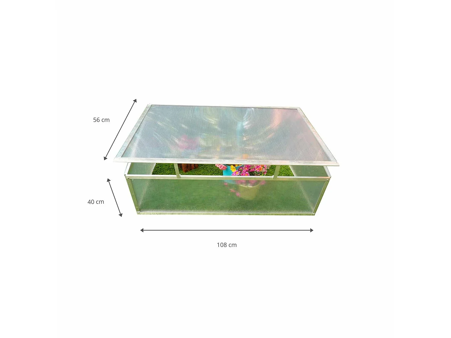 Serre de Jardin Gardiun Jaca I Monopente 56x108x40 cm Polycarbonate Transparent