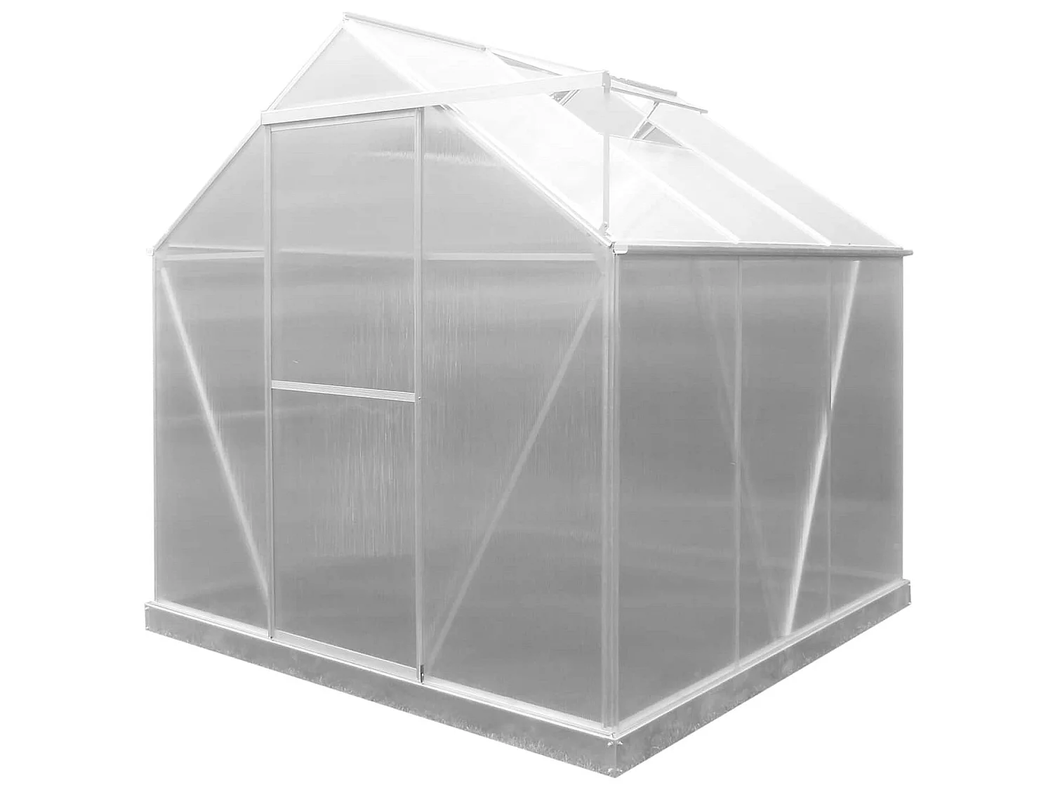 Serre de Jardin en Polycarbonate/Aluminium Gardiun Lunada - 3,63 m² 188x193x190 cm avec Base 3 Modules