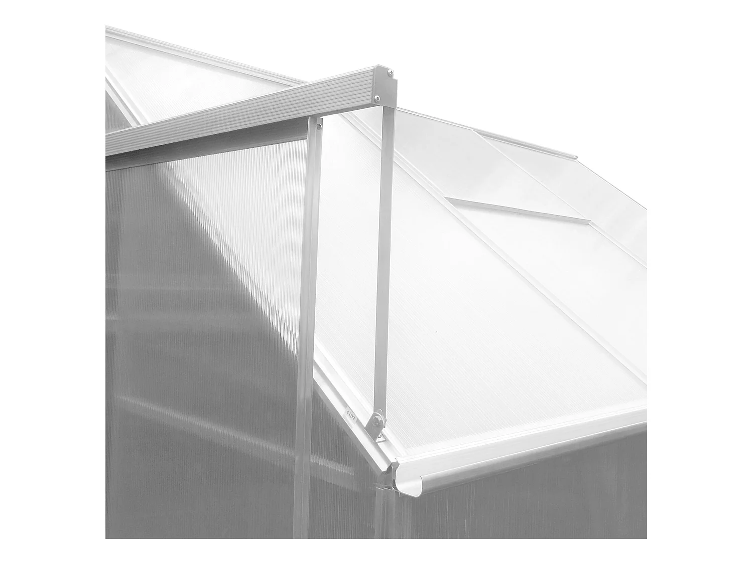 Serre de Jardin en Polycarbonate/Aluminium Gardiun Lunada - 3,63 m² 188x193x190 cm avec Base 3 Modules