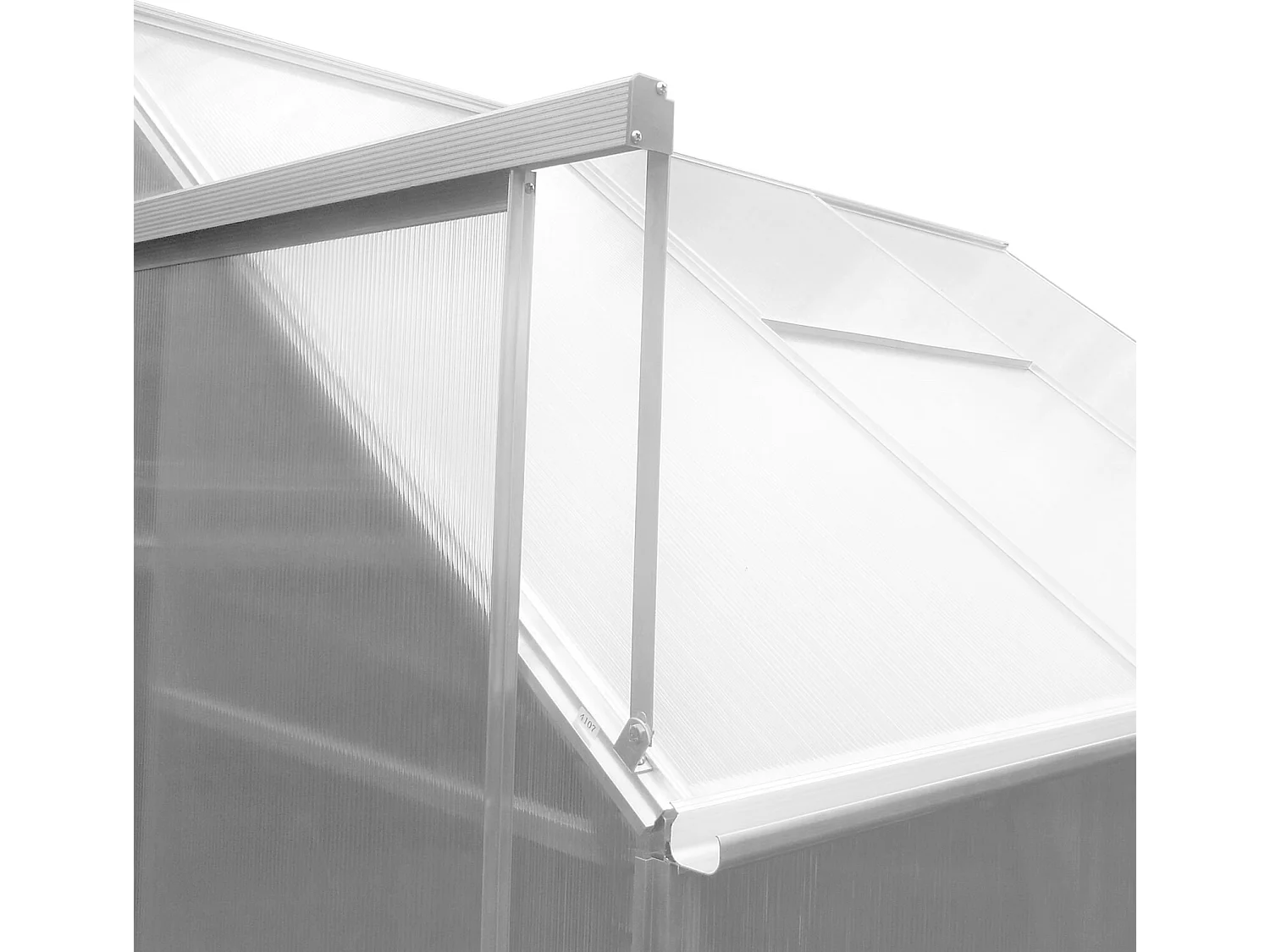 Serre de Jardin en Polycarbonate/Aluminium Gardiun Lunada - 3,63 m² 188x193x190 cm avec Base 3 Modules