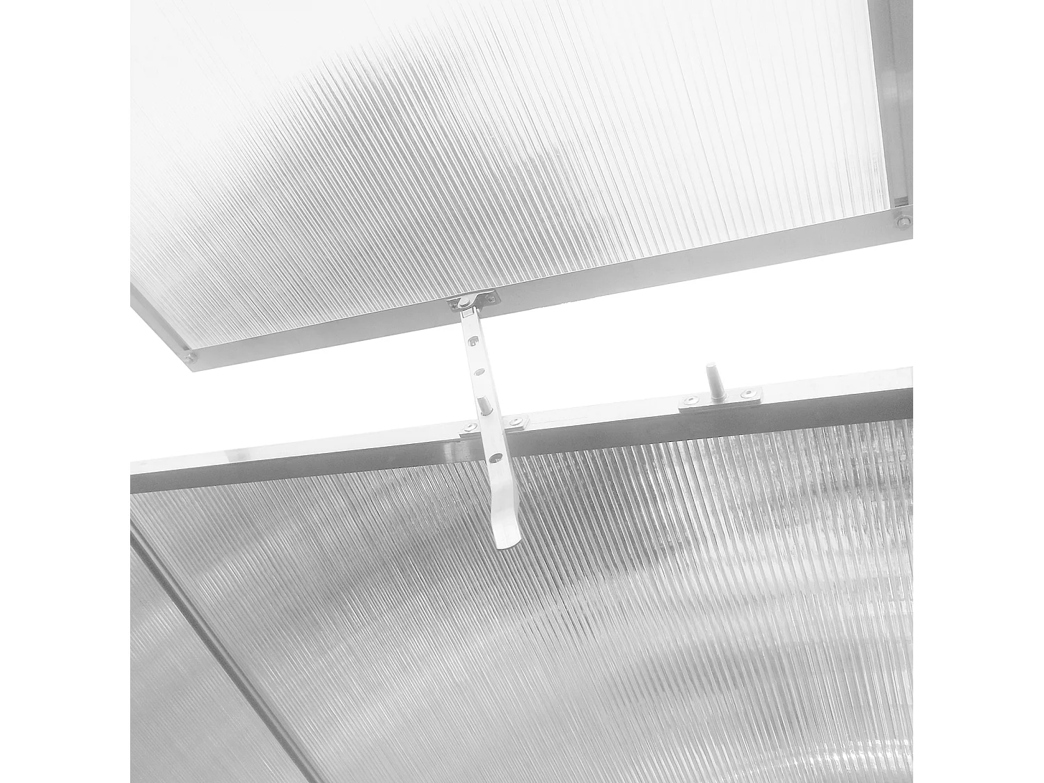 Serre de Jardin en Polycarbonate/Aluminium Gardiun Lunada - 4,82 m² 249x193x190 cm avec Base 4 Modules