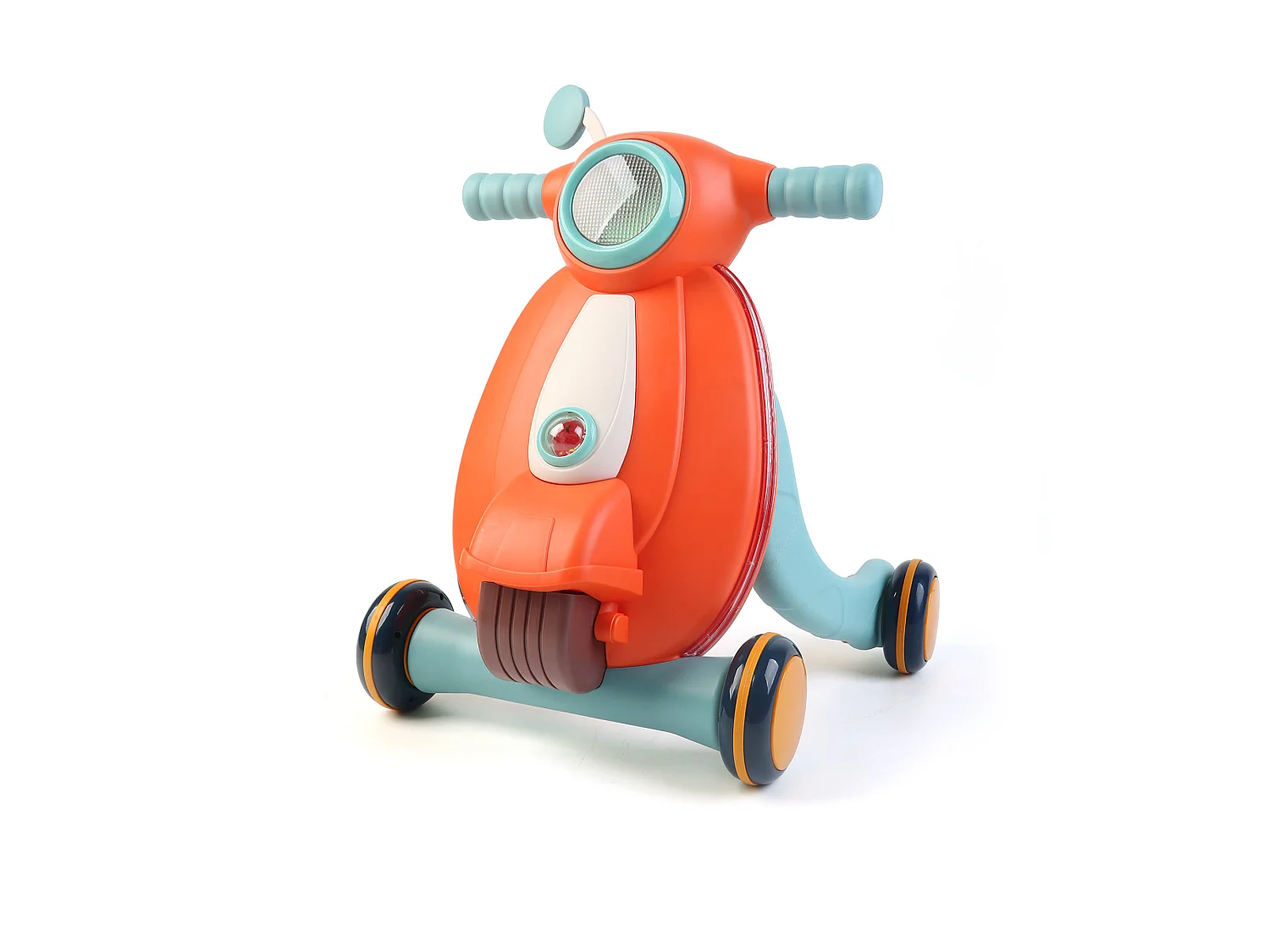 Trotteur pour Bébés Robincool Baby Walker 43x45x52 cm Premiers Pas avec Blocage de Roues Couleur Orange avec Lumière