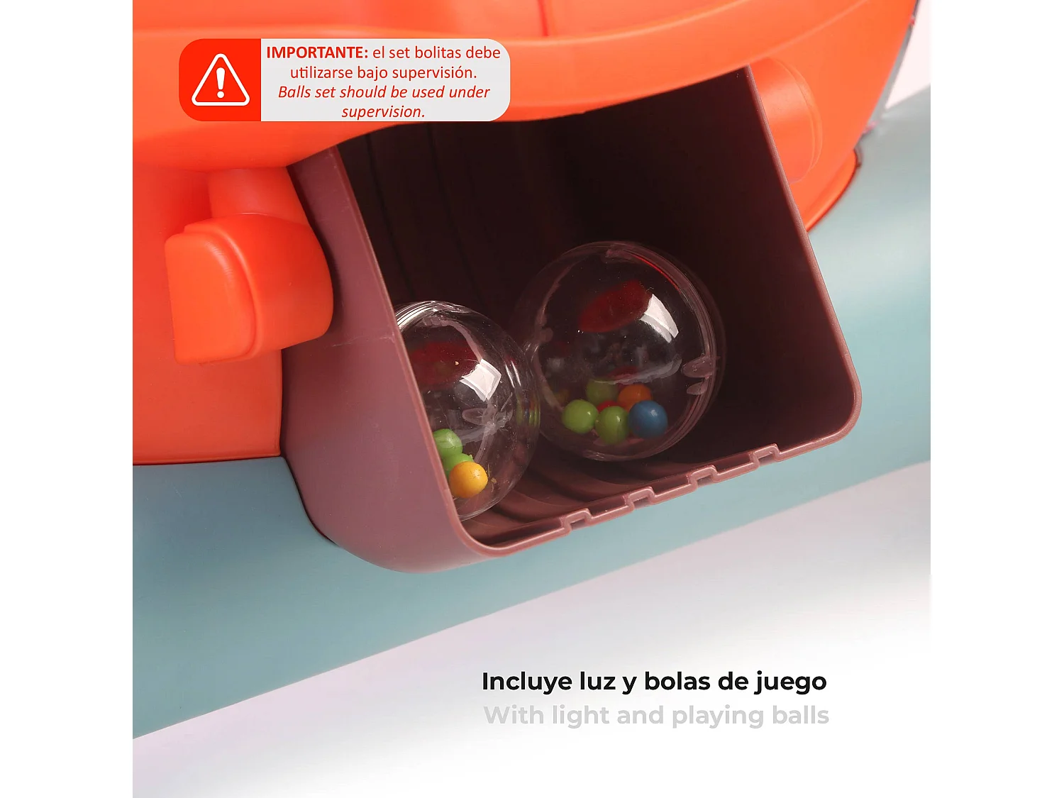 Trotteur pour Bébés Robincool Baby Walker 43x45x52 cm Premiers Pas avec Blocage de Roues Couleur Orange avec Lumière