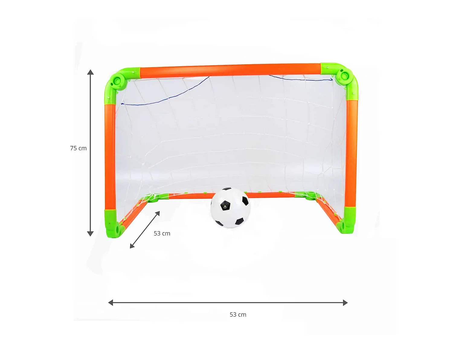 But de Football Gonflable pour Enfants Outdoor Toys 53x53x75 cm avec Ballon et Pompe