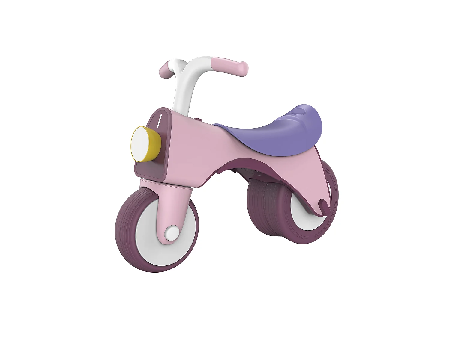 Vélo d'Équilibre Sans Pédales pour Enfants Robincool Balance Bike 55x28x41 cm Rose avec Lumière et Son Dès 1 An