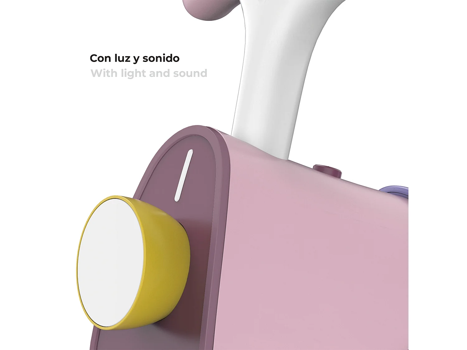 Vélo d'Équilibre Sans Pédales pour Enfants Robincool Balance Bike 55x28x41 cm Rose avec Lumière et Son Dès 1 An