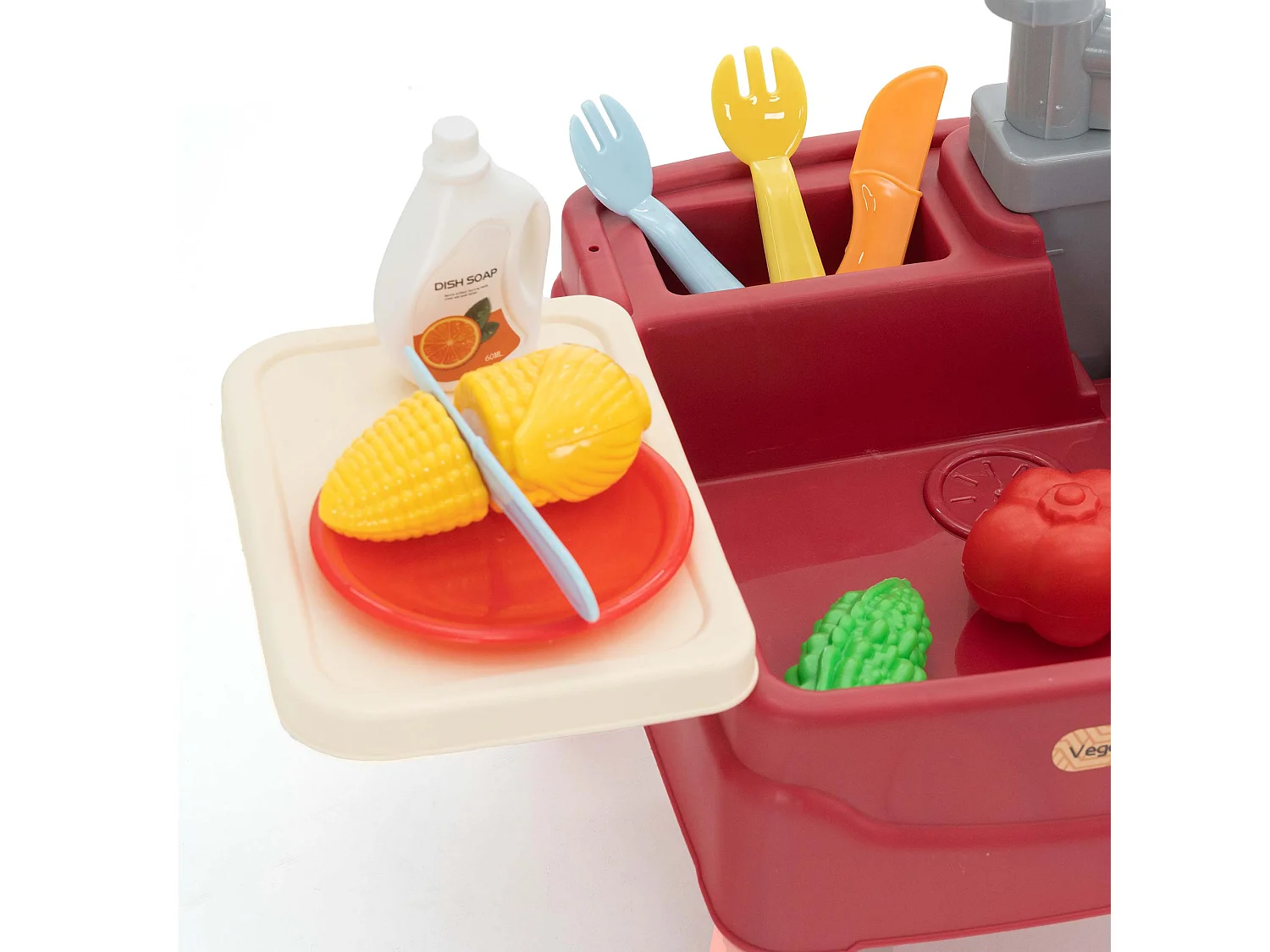 Évier pour Enfants Mini avec Circuit d'Eau et Robinet d'Arrêt Robincool Basin of Wash 45x26x39 cm 23 Accessoires Inclus