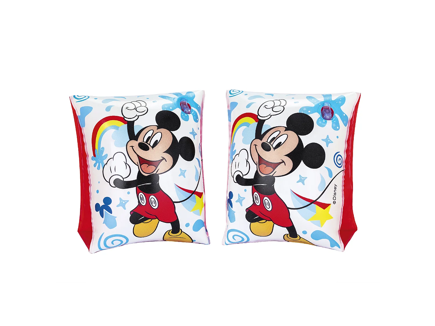 Braccioli Gonfiabili per Bambini da 3 a 6 Anni Bestway 17x12 cm Design Mickey Mouse Doppia Camera D'Aria