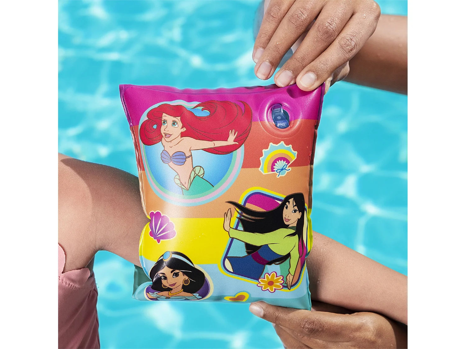 Braccioli Gonfiabili per Bambini da 3 a 6 Anni Bestway 17x12 cm Design Principesse Doppia Camera D'Aria