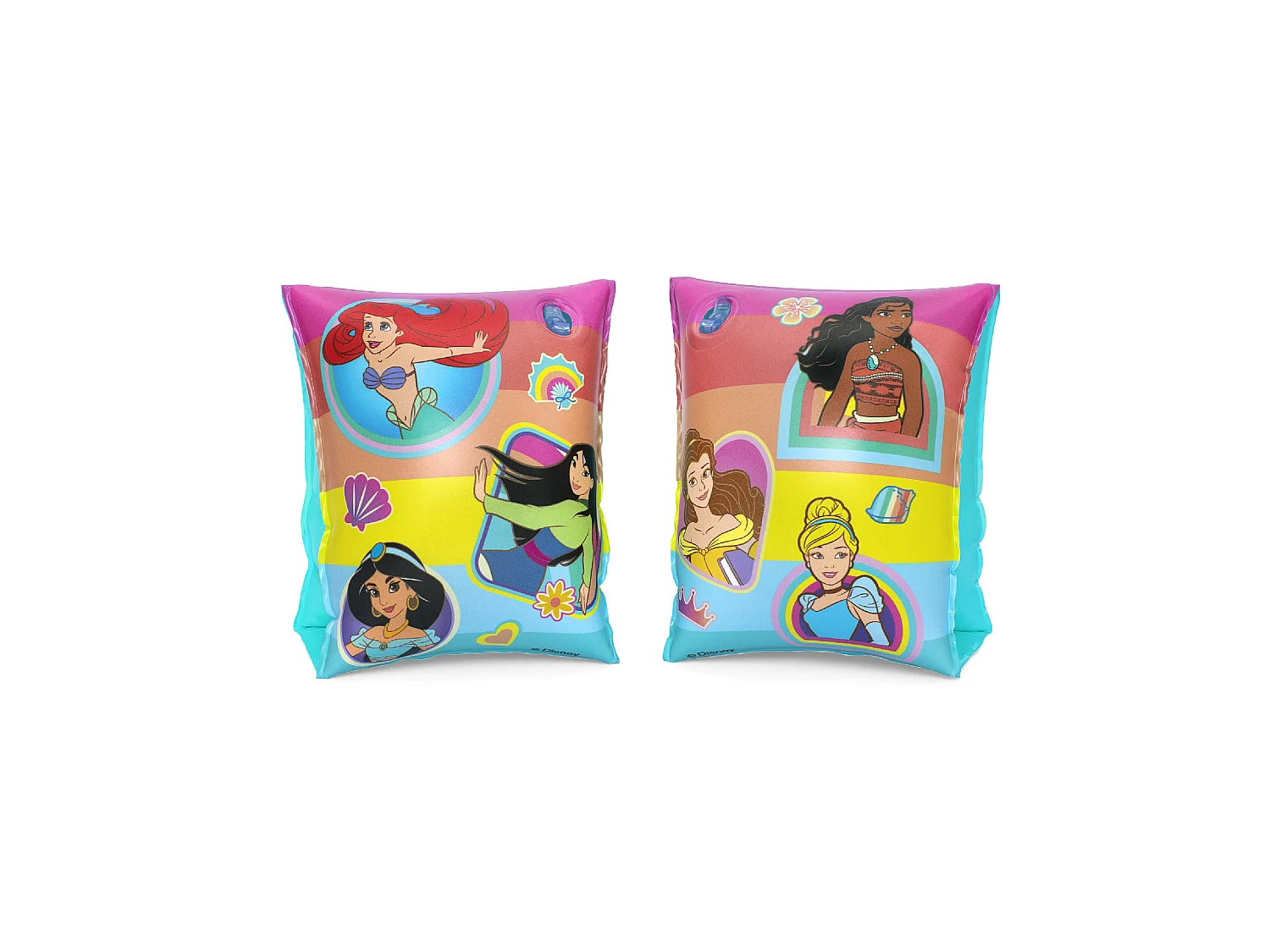 Manguitos Hinchables para Niños de 3 a 6 años Bestway 17x12 cm Diseño de Princesas Disney Doble Cámara de Aire