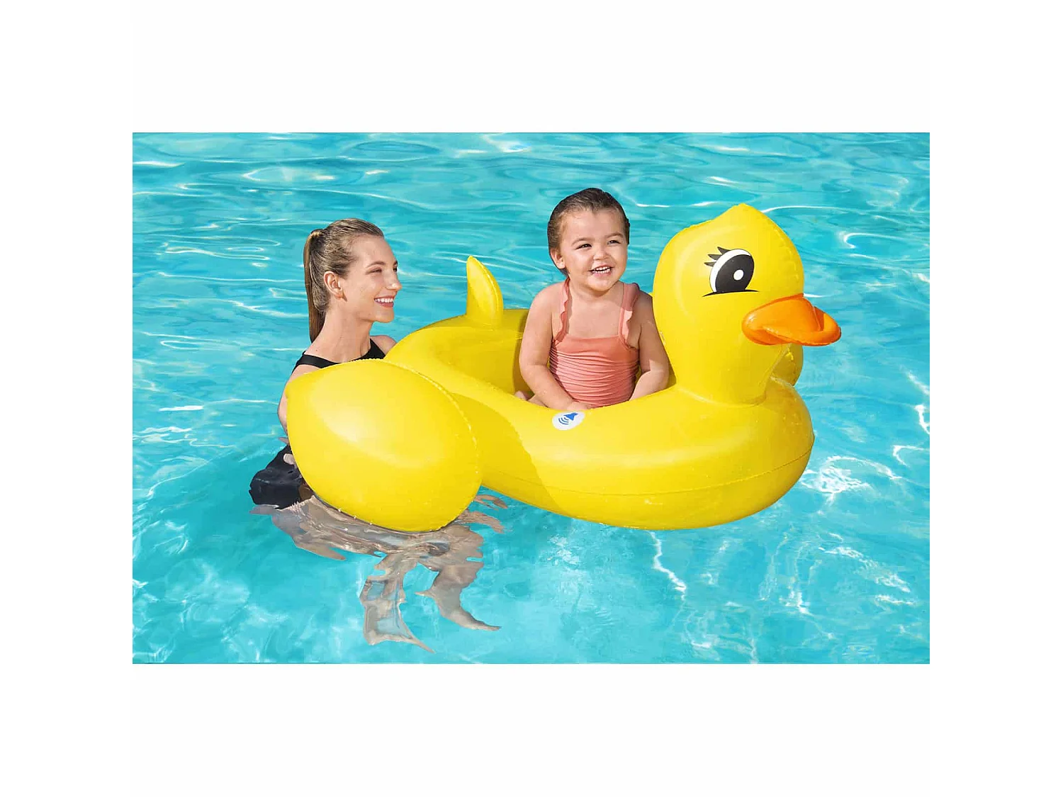 Barca Hinchable Infantil Pato Amarillo Bestway 111x98x51 cm con Sonido Divertido Mayores de 3 Años