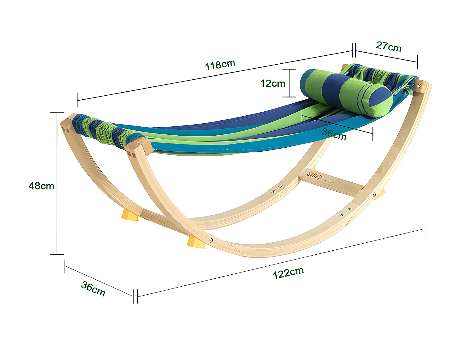 Lit Enfant Bébé Hamac Enfant Chaise Longue pour Enfant KMB16-J SoBuy