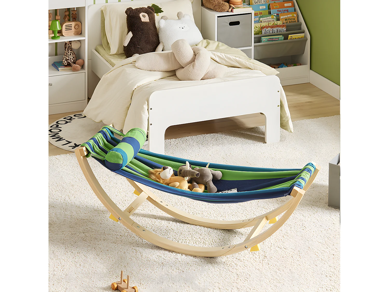 Lit Enfant Bébé Hamac Enfant Chaise Longue pour Enfant KMB16-J SoBuy