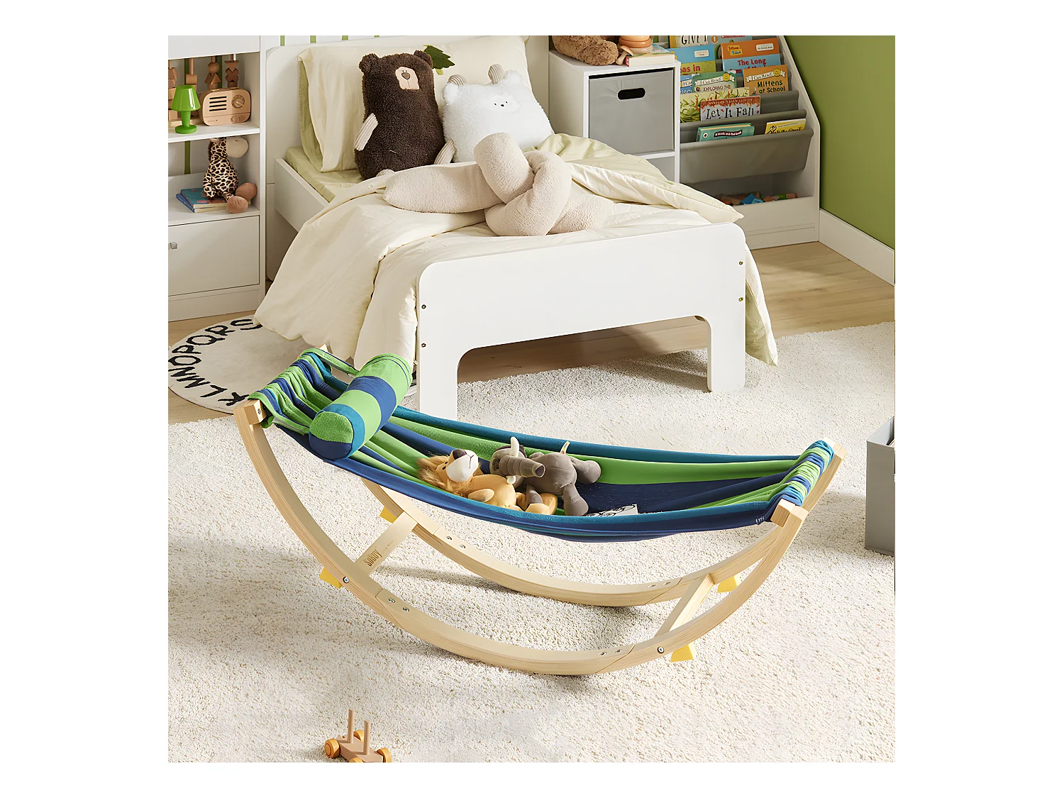 Lit Enfant Bébé Hamac Enfant Chaise Longue pour Enfant KMB16-J SoBuy