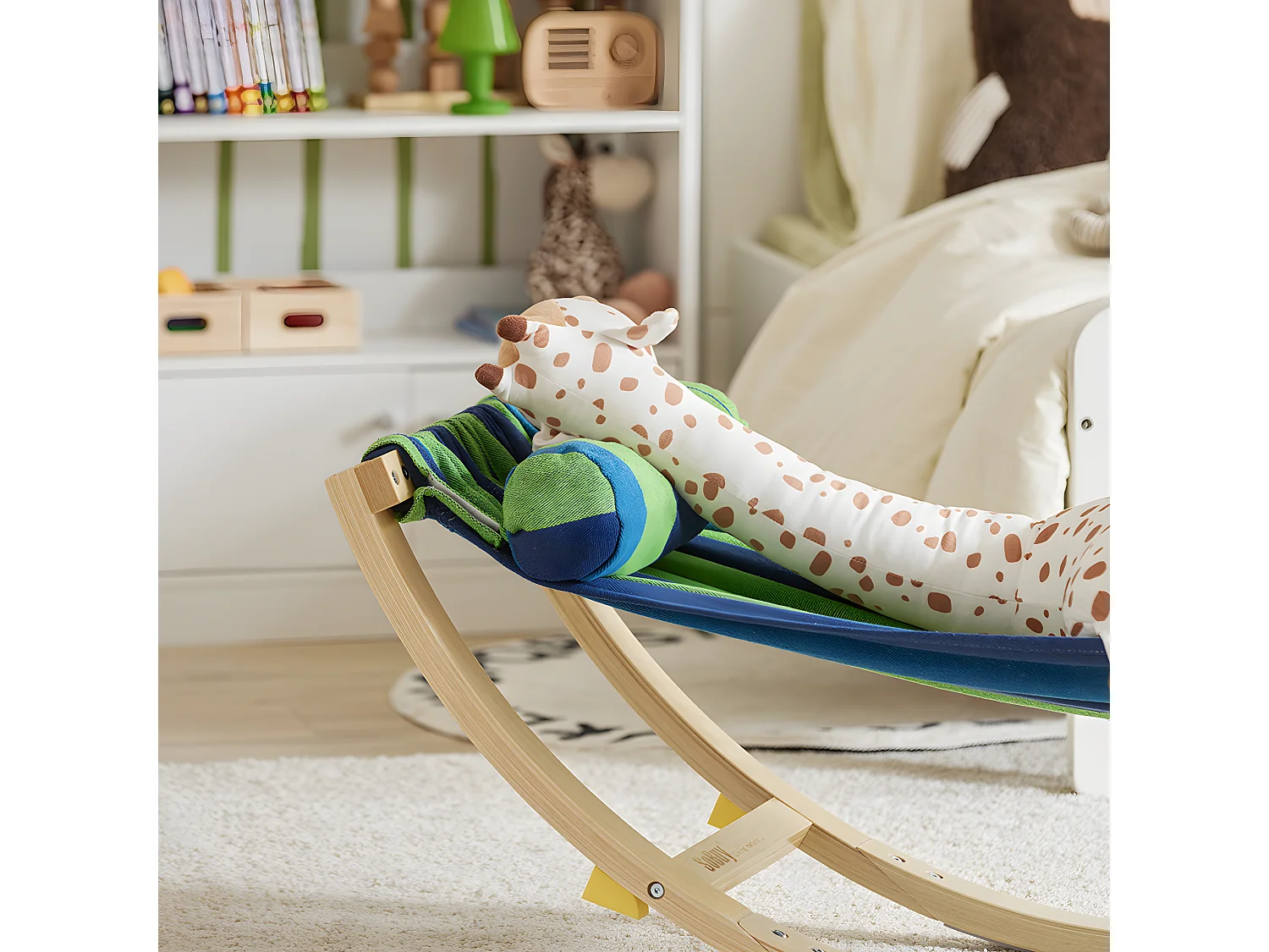 Lit Enfant Bébé Hamac Enfant Chaise Longue pour Enfant KMB16-J SoBuy