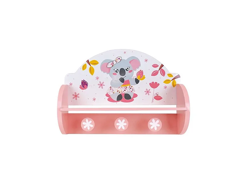 Mimi Cally Koala 713337 ETAGERE PORTEMANTEAU Dimensions : ± H. 33 x L. 46 x P. 15 cm pour enfant