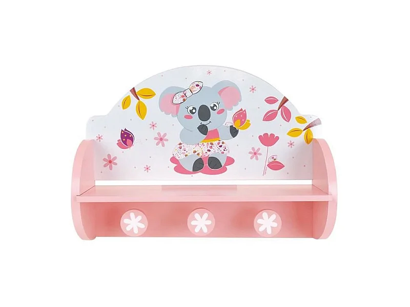 Mimi Cally Koala 713337 ETAGERE PORTEMANTEAU Dimensions : ± H. 33 x L. 46 x P. 15 cm pour enfant