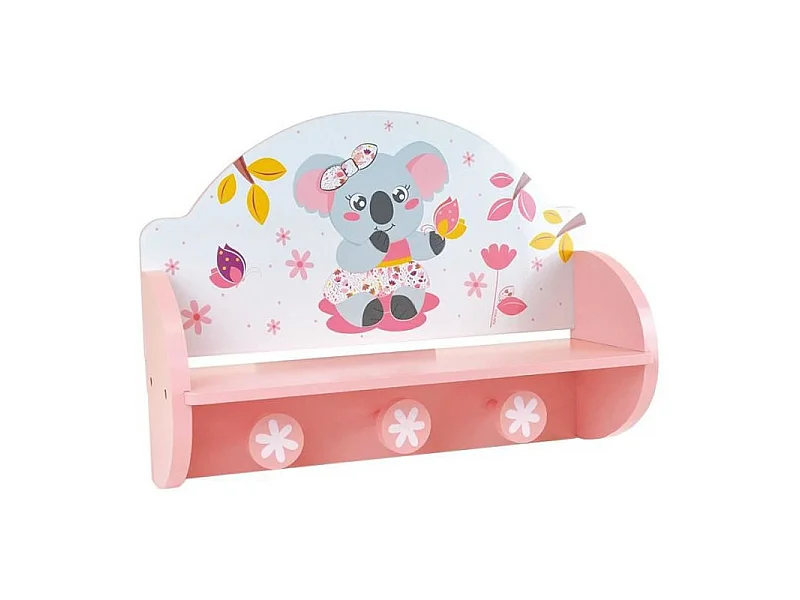 Mimi Cally Koala 713337 ETAGERE PORTEMANTEAU Dimensions : ± H. 33 x L. 46 x P. 15 cm pour enfant