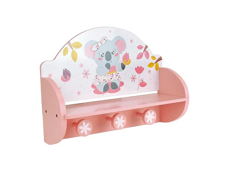 Mimi Cally Koala 713337 ETAGERE PORTEMANTEAU Dimensions : ± H. 33 x L. 46 x P. 15 cm pour enfant