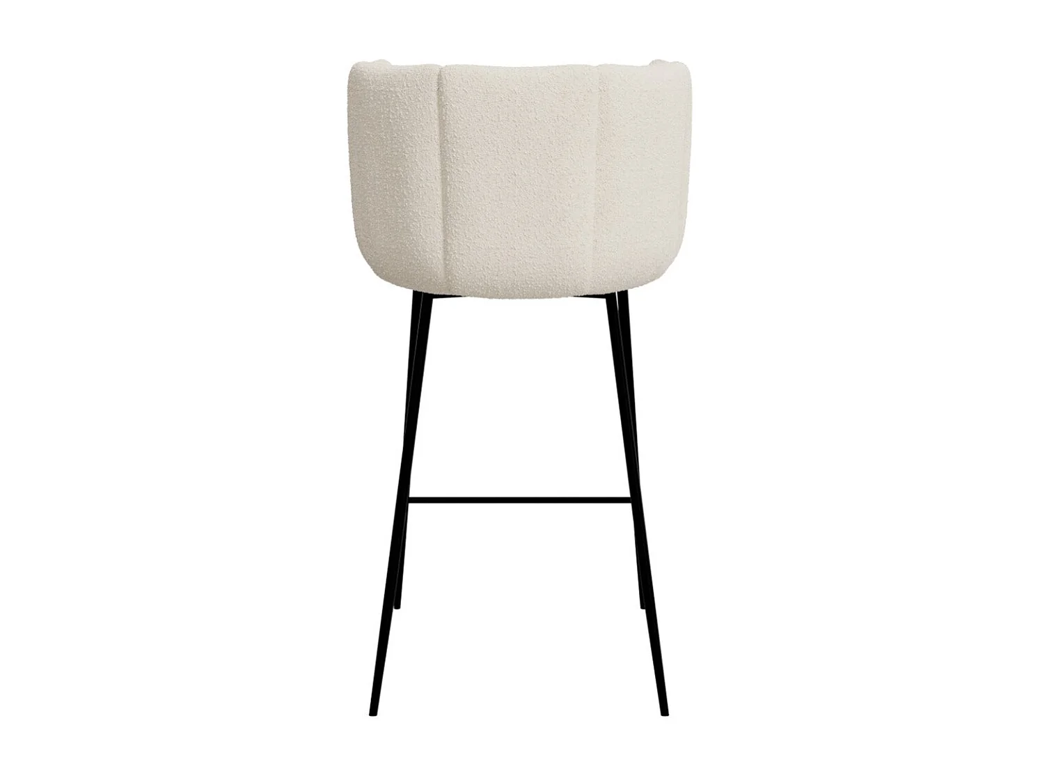 Set de 2 taburetes para isla de cocina en tela bouclé beige 65 cm - Rosy