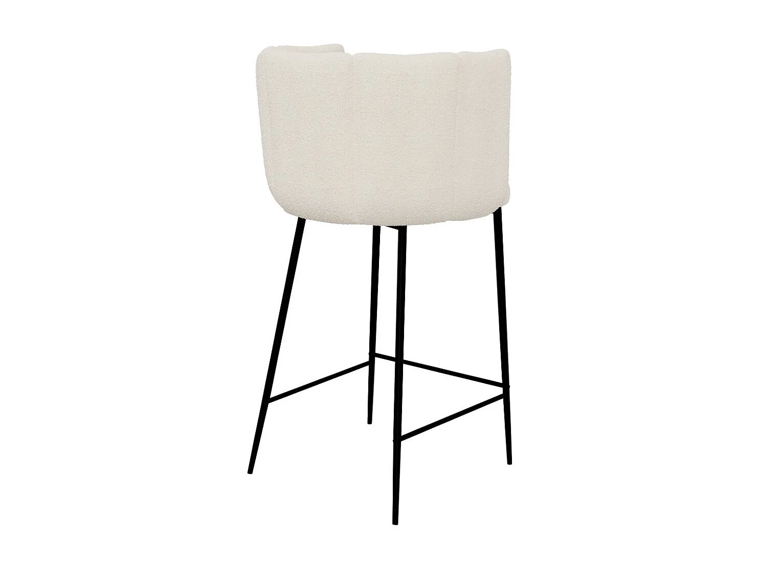 Lot de 2 chaises pour îlot central 67 cm en tissu bouclé beige - Rosy
