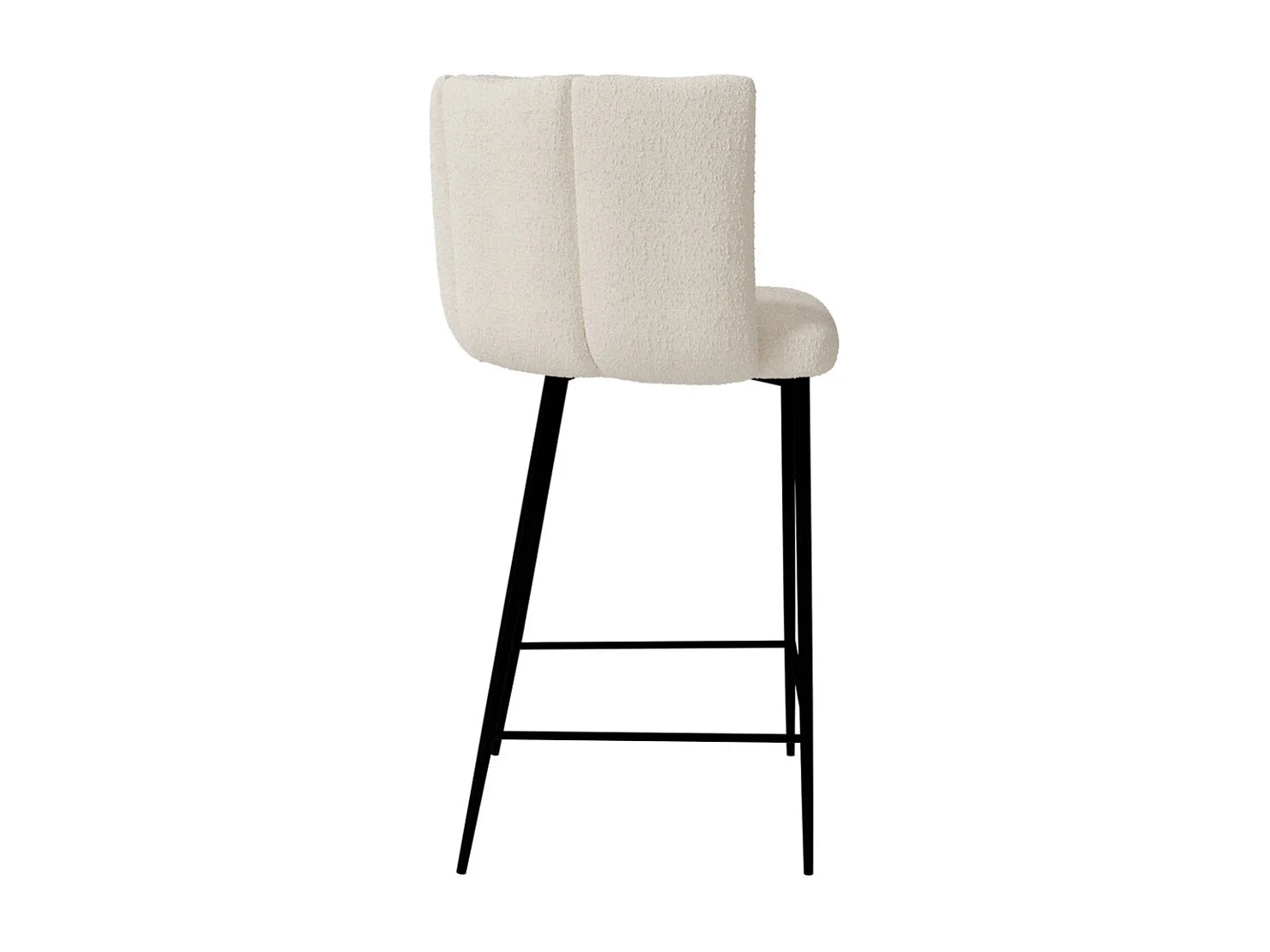 Lot de 2 chaises pour îlot central 67 cm en tissu bouclé beige - Rosy