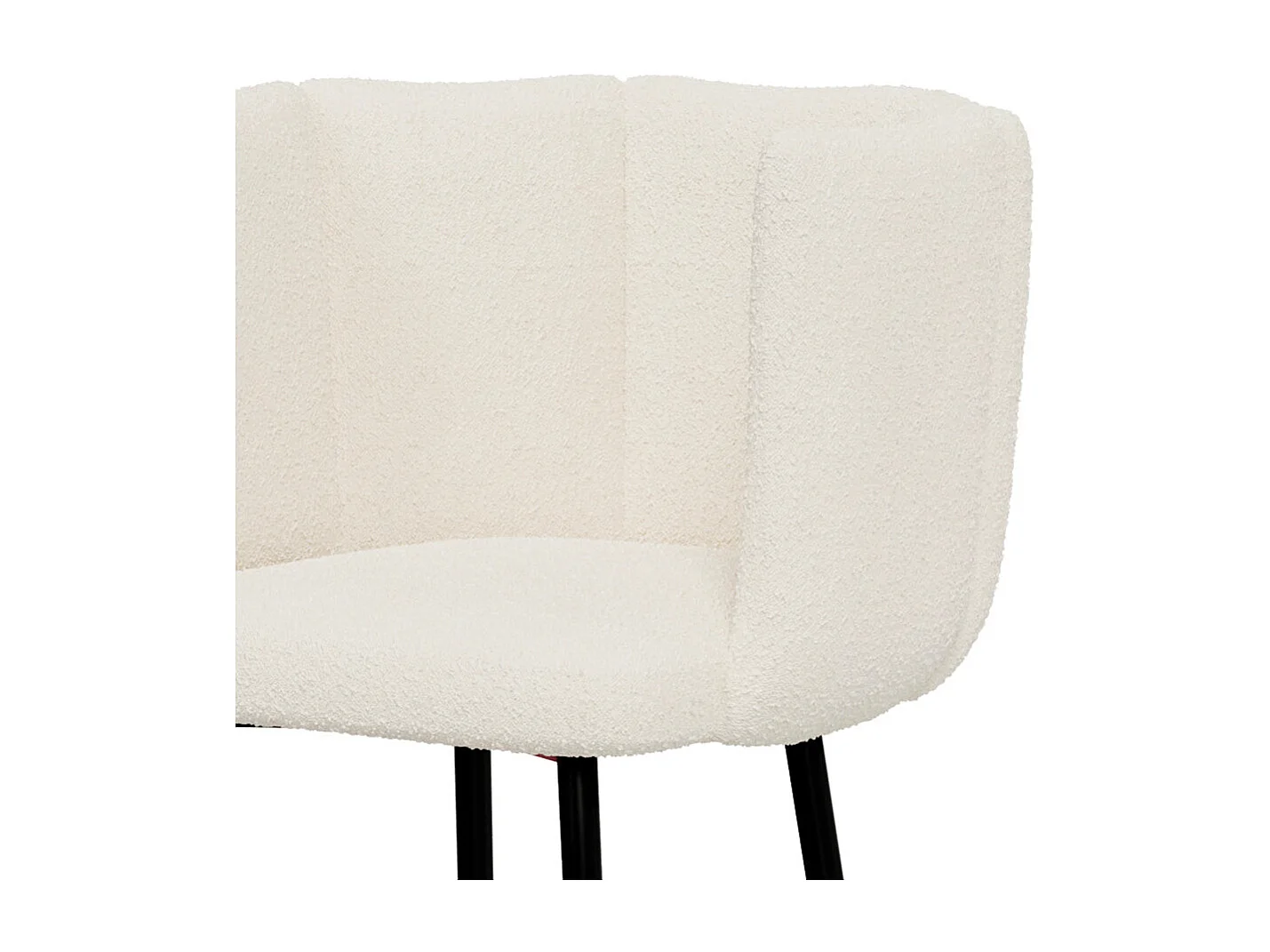 Lot de 2 chaises de bar en tissu bouclé beige 75 cm - Rosy