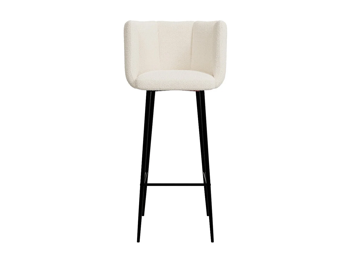 Lot de 2 chaises de bar en tissu bouclé beige 75 cm - Rosy