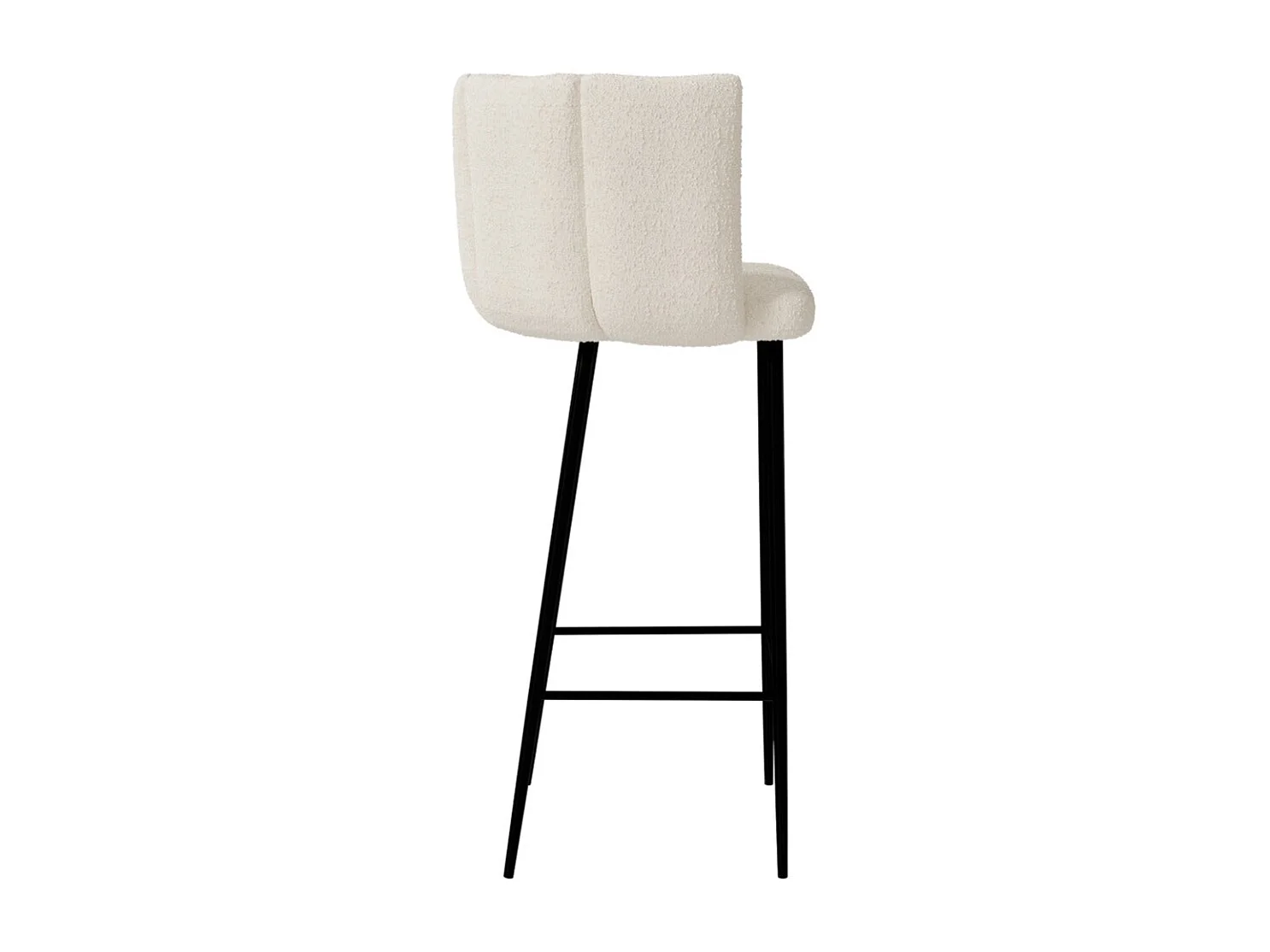 Set de 2 sillas de bar de tela rizada beige 75 cm - Rosy