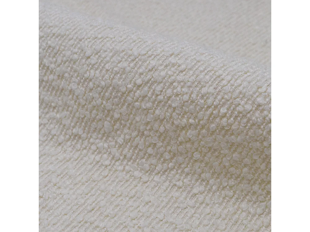 Set de 2 sillas en tejido bouclé beige con patas de metal - Cosette