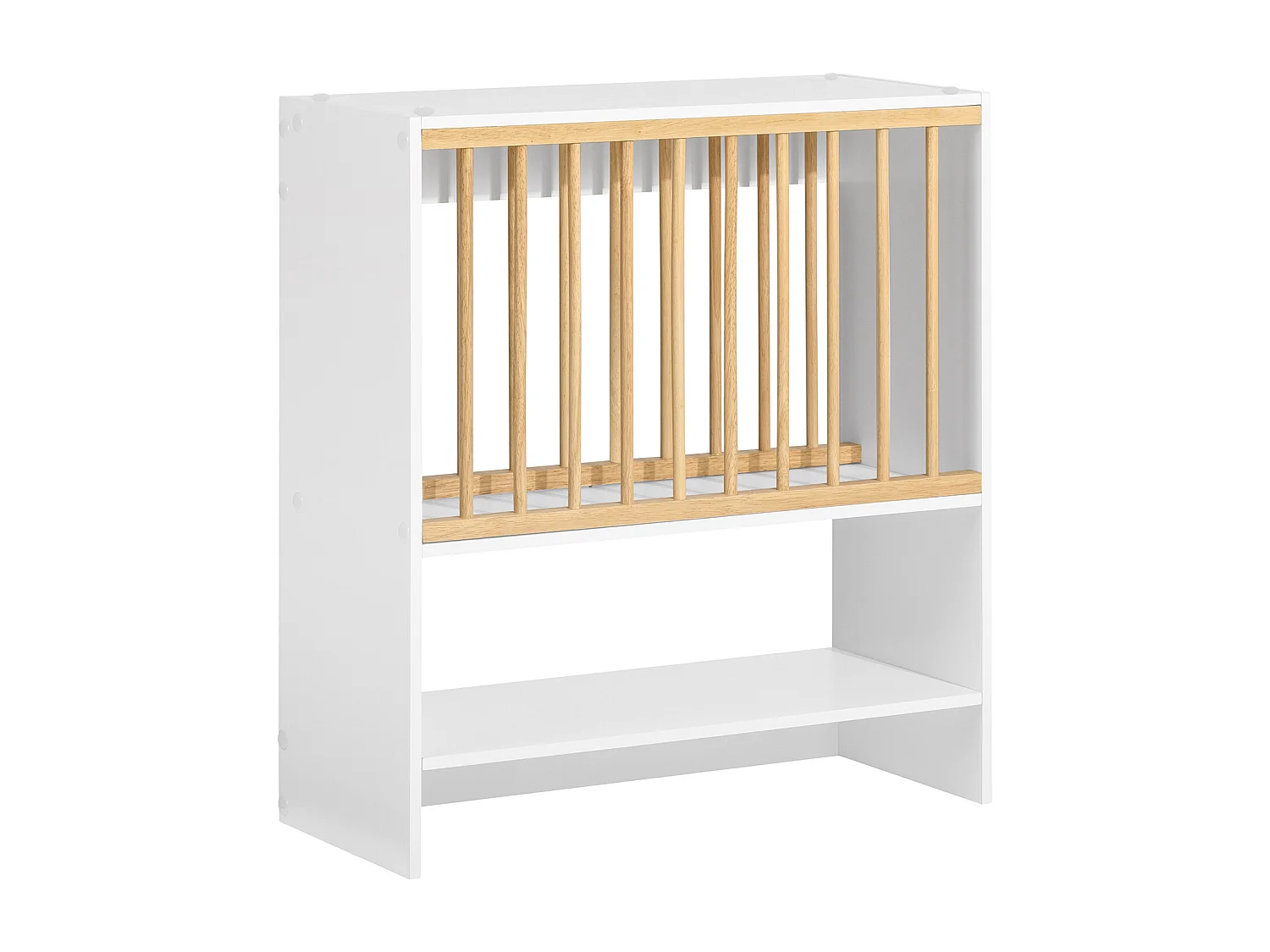 SoBuy KCR09-W Porte-Assiettes Murale Meuble de Rangement d'Assiettes Mural Etagère à Epices Etagere  - avec 1 étagère supplémentaire et 7 Crochets