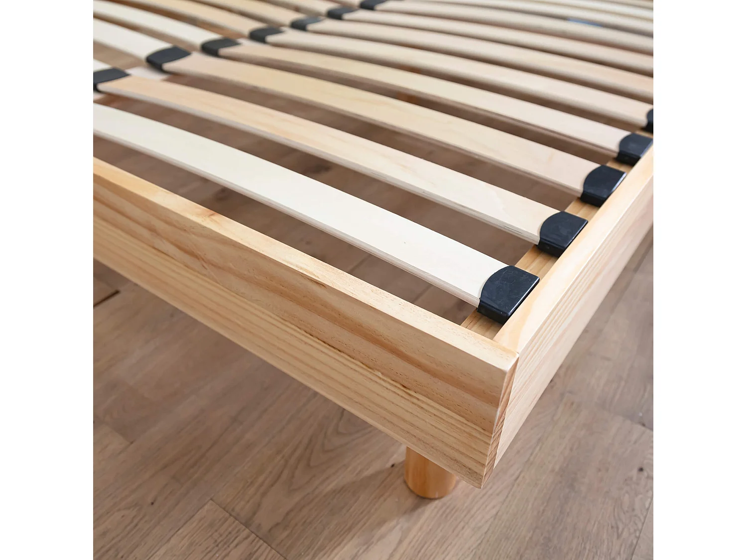 Sommier kit en bois massif naturel 140x190