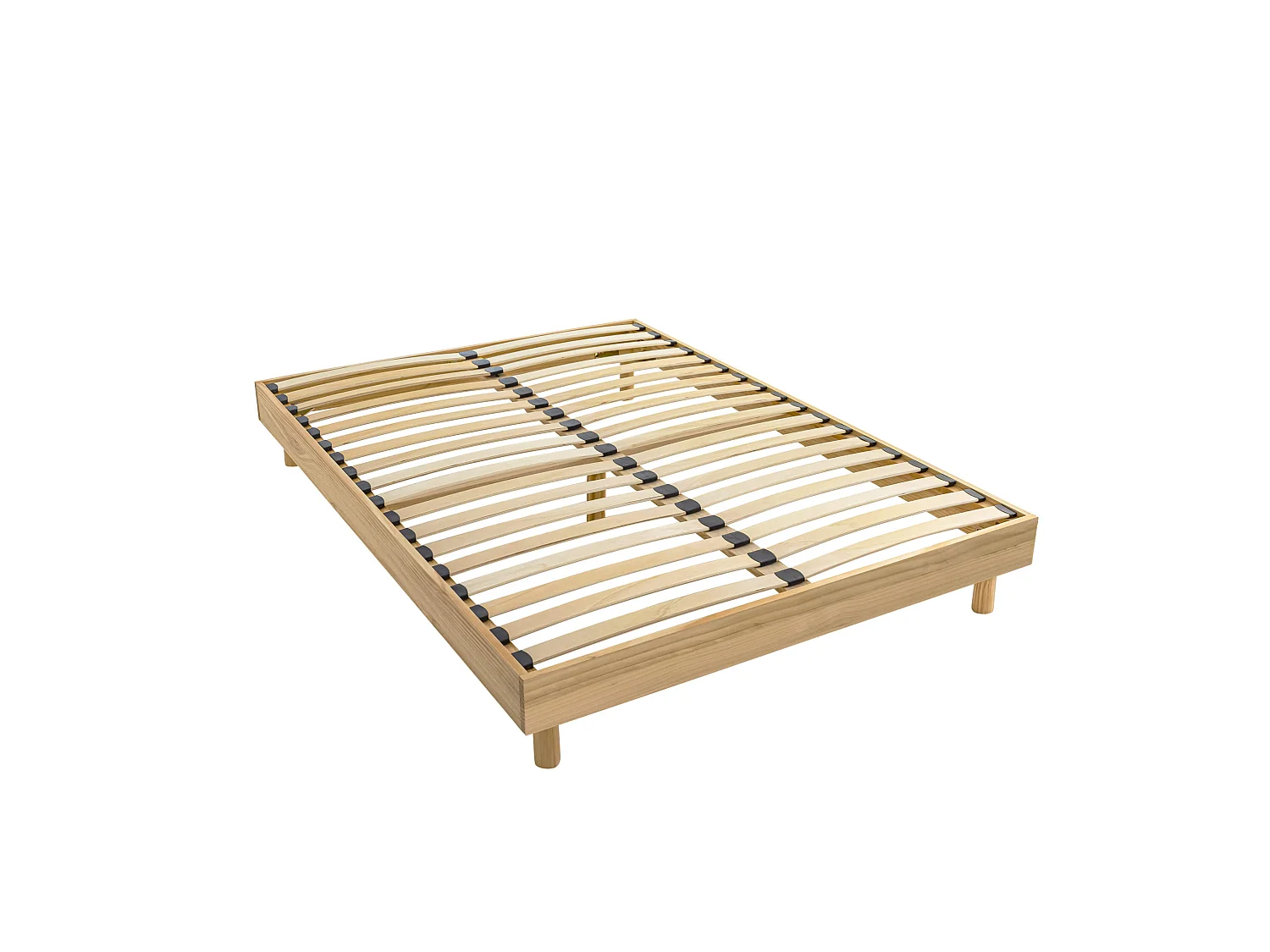Sommier kit en bois massif naturel 140x190