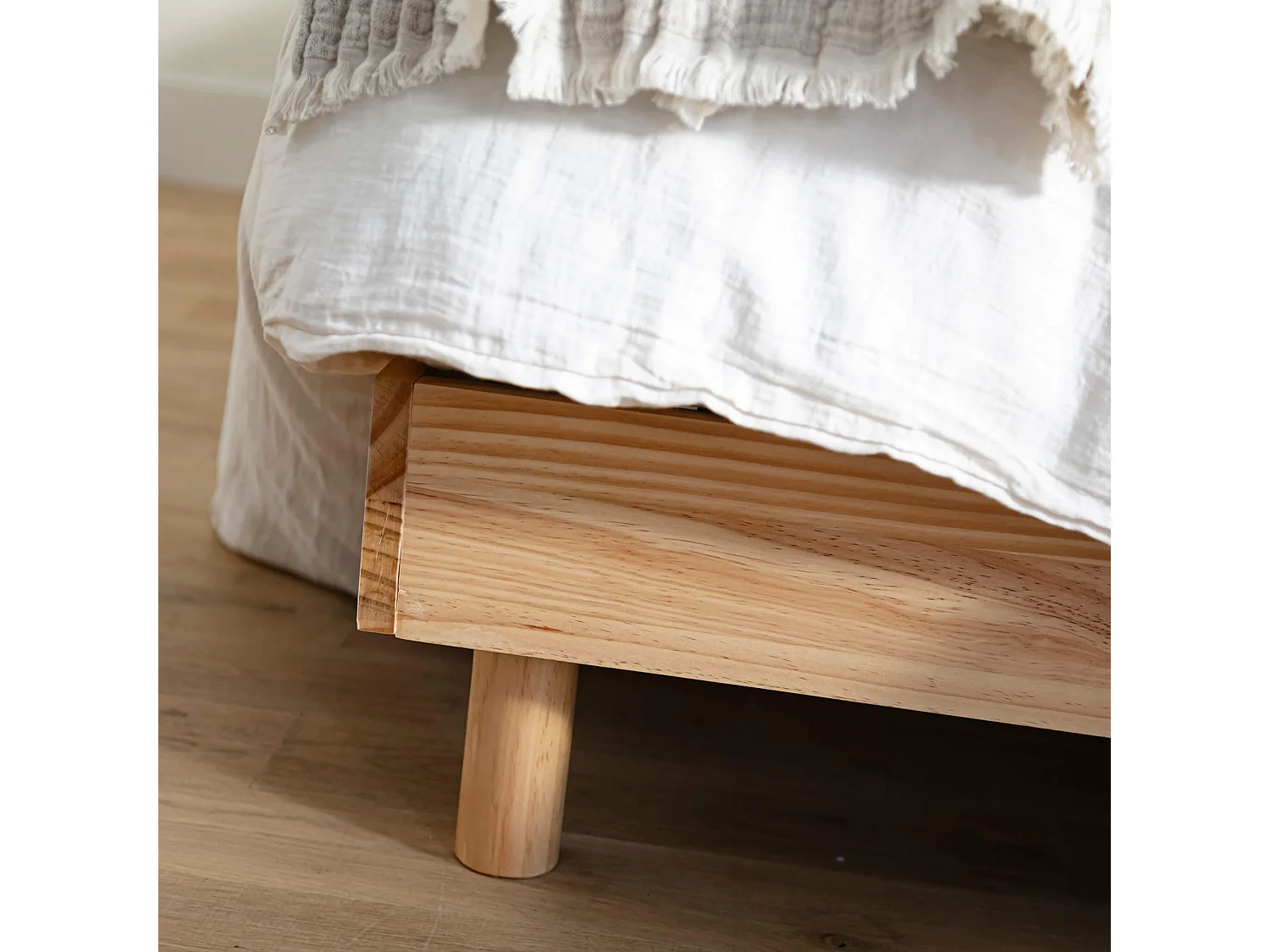 Sommier kit en bois massif naturel 140x190